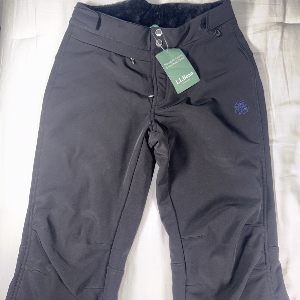 LL Bean Laurel Mountain Fleece Lined Ski Snow Pant Women Sm Petite NWT Softshell